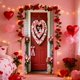 thumbnail image 4 of Cortina de puerta de San Valentín de 35 x 72 pulgadas, decoración de puerta y pared para San Valentín, festival, fiesta, 4 of 6