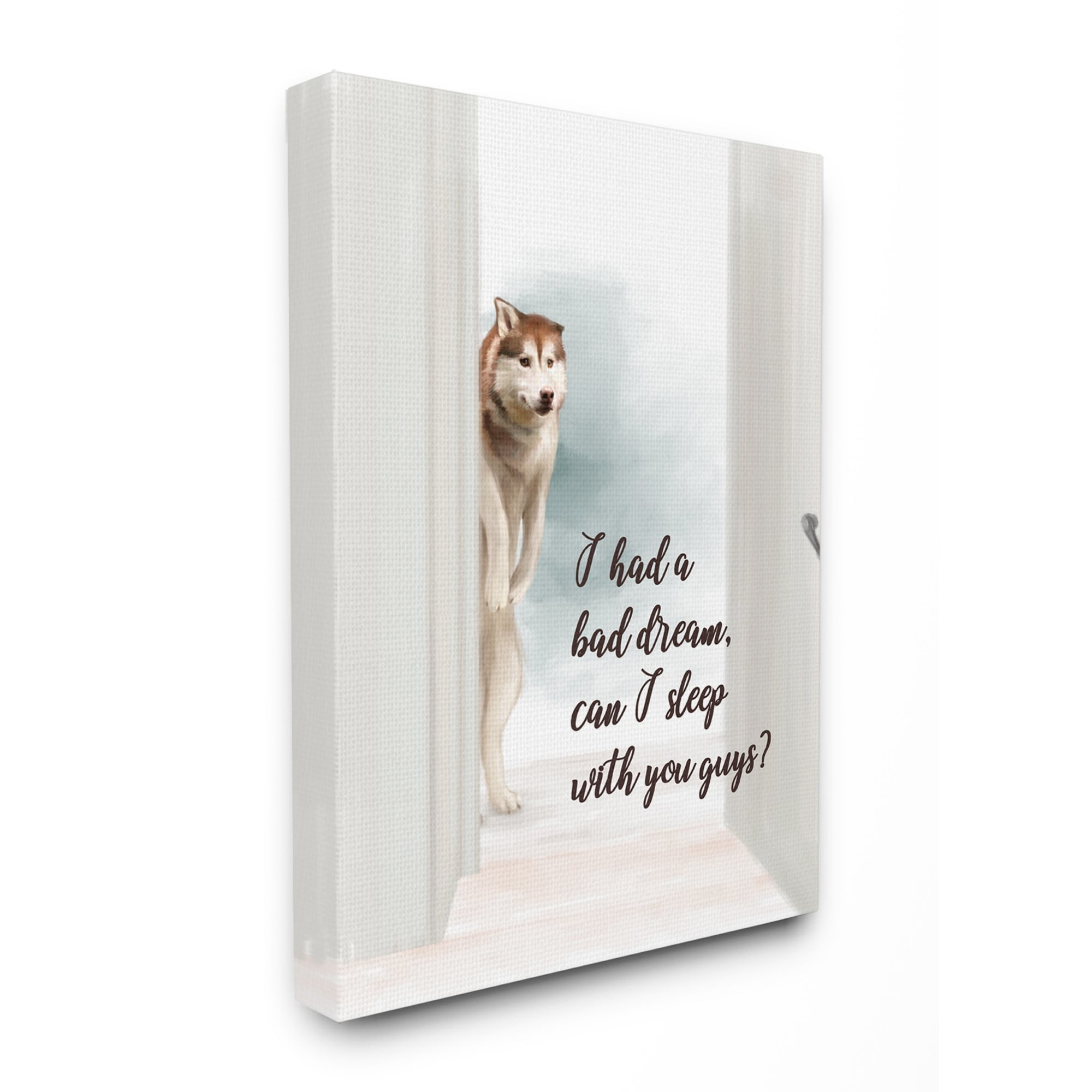 Stupell Industries Dog Nightmare Quote Funny Pet Parents Phrase Canvas Wall Art Design by Ziwei Li, 16" x 20"