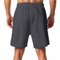 thumbnail image 4 of Mens Corduroy Shorts Casual Elastic Waist Drawstring 2026 Summer Beach Lounge Short Dark Gray M, 4 of 5