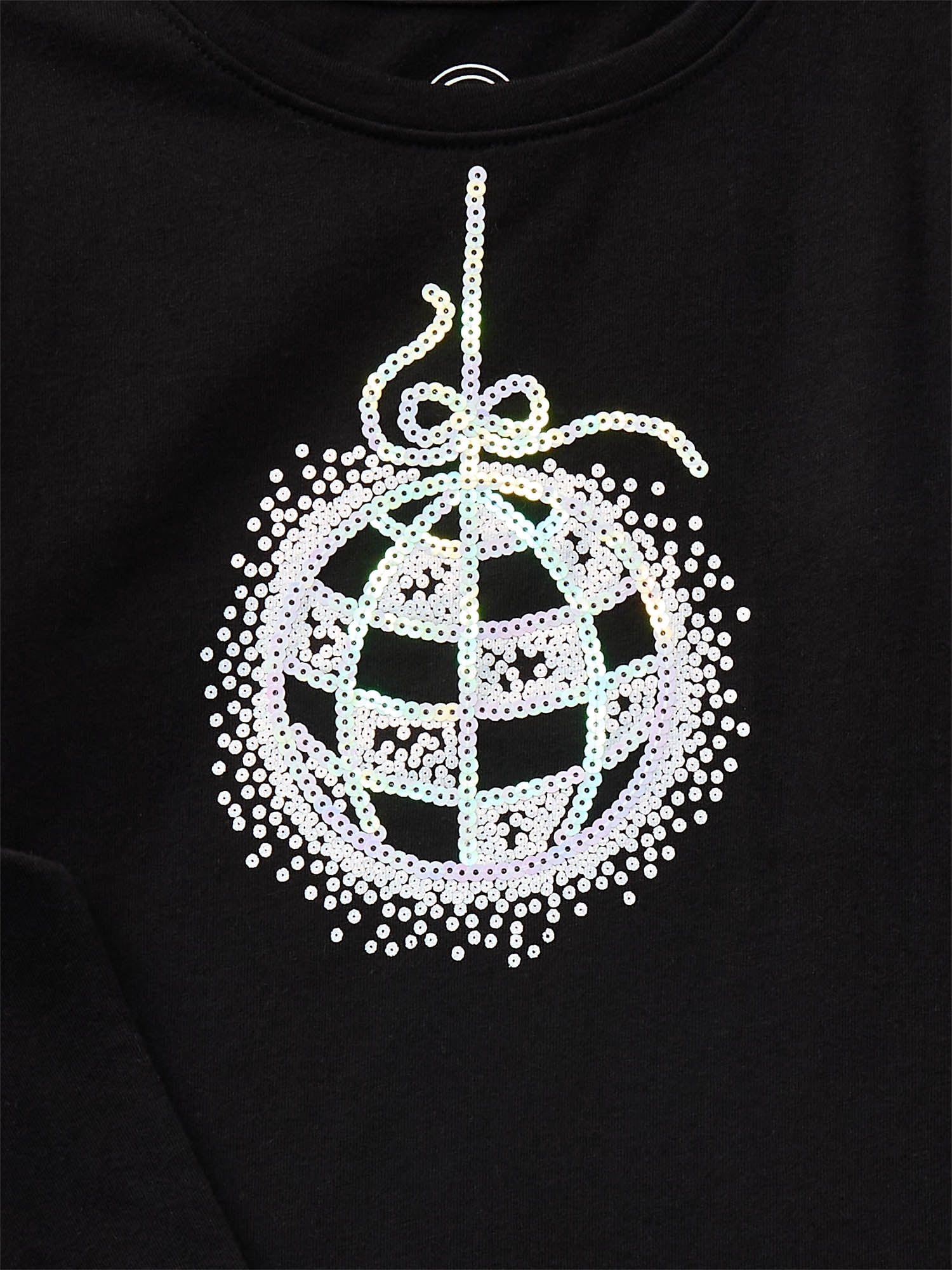 Wonder Nation Girls Embellished Tee with Long Sleeves, Sizes 4-18 & Plus