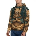 thumbnail image 3 of Haiem Surreal Meditating Cat Patterned Men's Hoodie with Kangaroo Pocket - Ideal Pullover Sweatshirt for Daily Wear, Travel, and Home-Small, 3 of 7