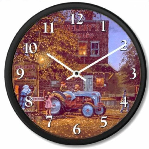 New ALLIS CHALMERS 7050 Tractor Wall Clock 10" Round Restored Vintage Tractor 