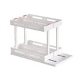 thumbnail image 4 of GUOOL Rotating and Pull Out Spice Rack Organizer for Spices Condiments Countertop white Double 15cm, 4 of 6