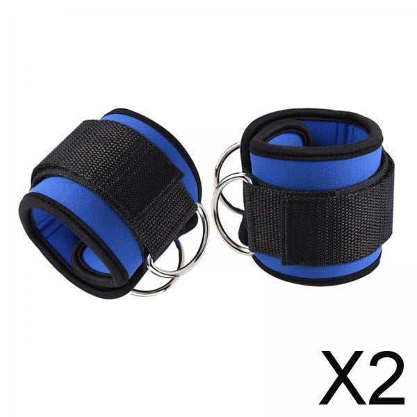 Paquete de 2-4 bandas de correa para tobillo, extensiones de piernas para ejercicio, accesorios para gimnasio, azul 2 piezas
