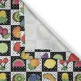 thumbnail image 6 of Ambesonne Black and White Valance & Curtain, Kitchen Fruits, 55"x30", Multicolor, 6 of 6