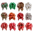 thumbnail image 1 of Billuyoard 12 pack/lote lazos navideños lazos multicolores para envolver regalos rápidos lazos con decoración de cinta Kits de decoración para fiestas, 1 of 6