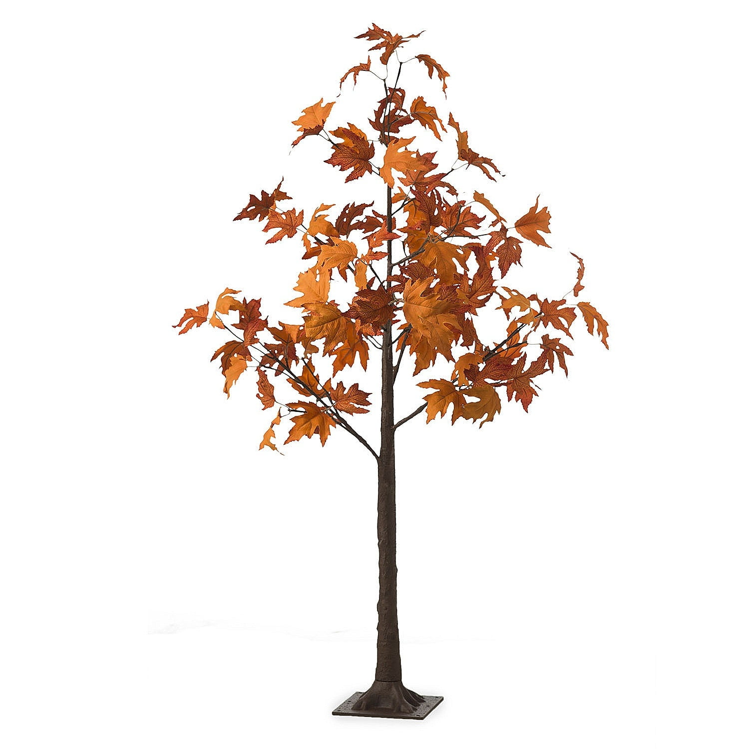 48" Tall Orange Maple LED Lighted Outdoor Faux Tree