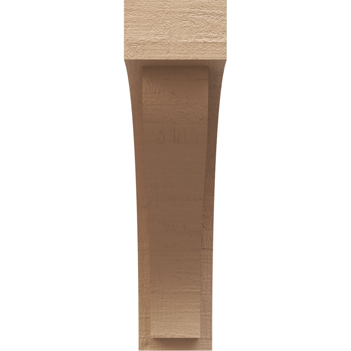 6"W x 24"D x 24"H Thin Helena Rough Cedar Woodgrain TimberThane Corbel, Primed Tan