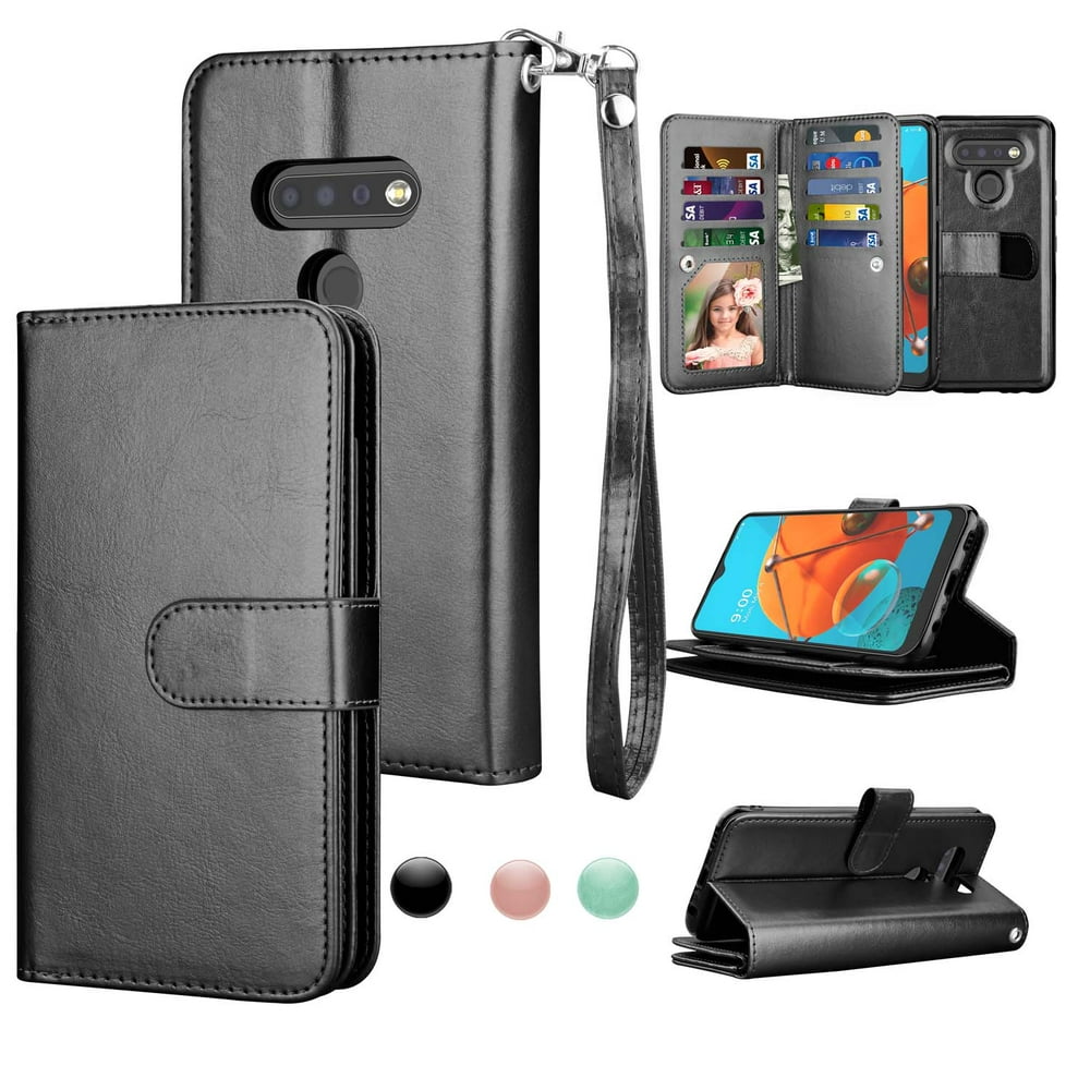 6.5" 2020 LG K51 / LG Q51 Case, LG Reflect Wallet Case, Njjex Luxury PU