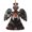 Angel Shape, variant on Angel Shape Christmas Wooden Hanging Ornaments, 6 Pcs, Xmas Tree Decor for Home Office with Tribal Ethnic Wolf Design