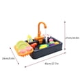 thumbnail image 6 of HUMJUSE Electric Kitchen Sink Toys, Children Electric Dishwasher Playing Toy, Kids Role Play Kitchen Sink with Running Water, Preschool Education Pretend Role Play Toys for Boys Girls, 6 of 6