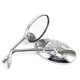 thumbnail image 2 of Universal Motorcycle Oval Chrome Rearview Mirrors 10MM Motorbike Side Mirror For Yamaha xt 600 virago 125 535 1100 vmax 1200, 2 of 5