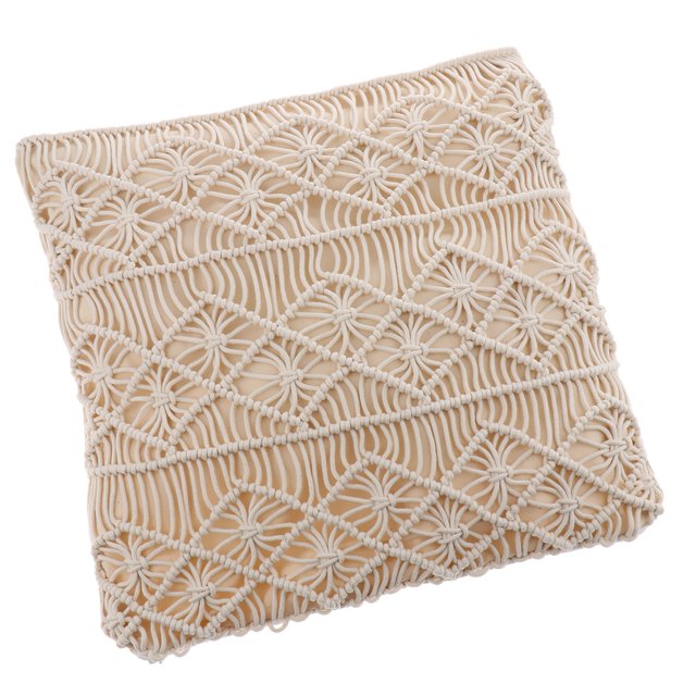 Funda de almohada tejida a mano bohemia Cojín de sofá decorativo para el hogar Funda de almohada do Sunnimix Funda de cojín bohemio
