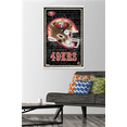 thumbnail image 5 of NFL San Francisco 49ers - Neon Helmet 23 Wall Poster with Magnetic Frame, 22.375" x 34", 5 of 10
