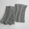 thumbnail image 2 of Prolriy Socks for Women, Women Fashion Crochet Solid Color Knitted Lace Trim Boot Cuffs Toppers Short Soft Leg Socks Womens Socks Grey, 2 of 6