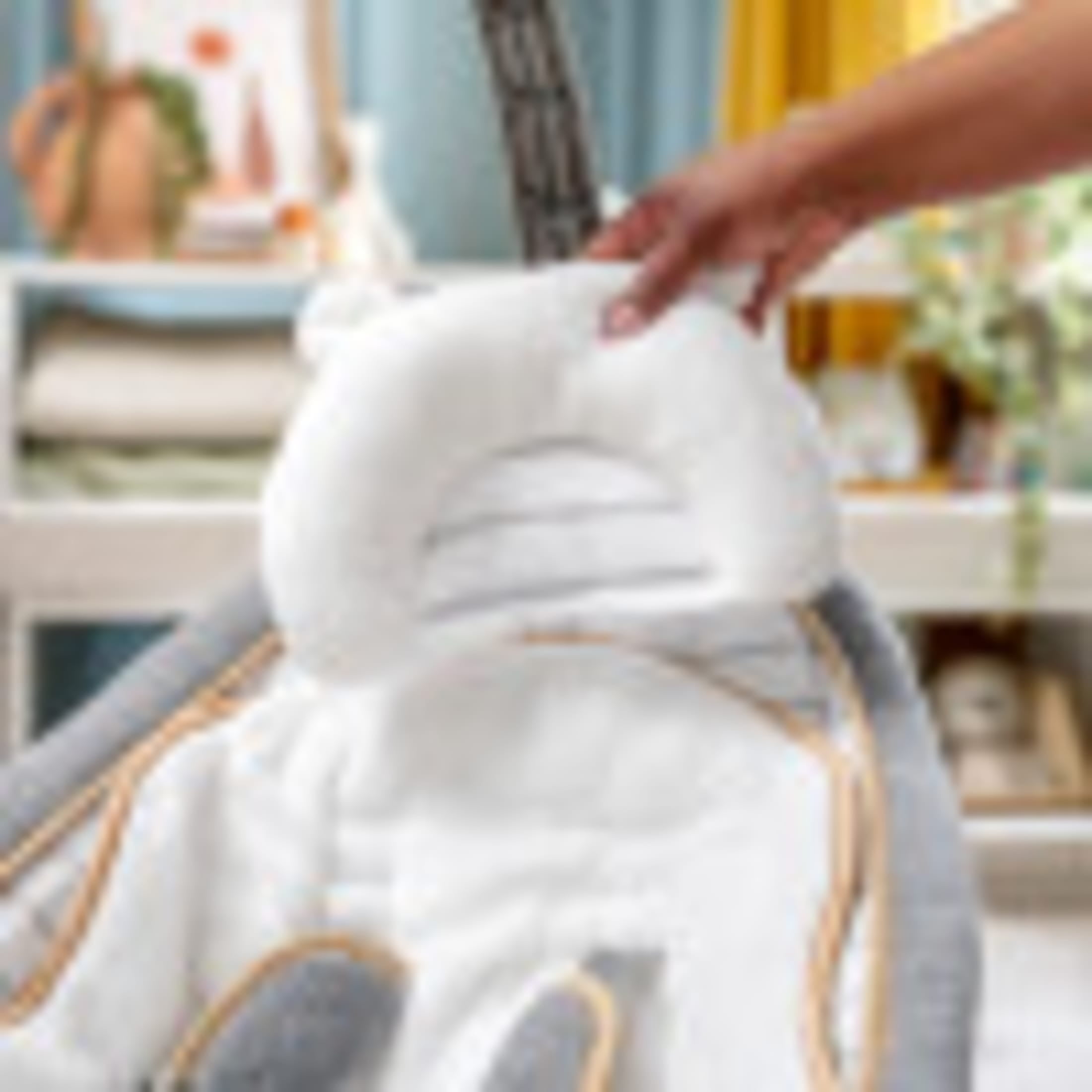 Ingenuity Boutique Collection Bella Teddy Vibrating Rocking Seat with Premium Fabric, Unisex, Ages Newborn and Up
