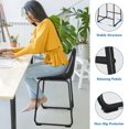 thumbnail image 5 of 24 inch Commercial Grade PU Leather Bar Stools Counter Height Stools with Back in Black, Set of 4, 5 of 7