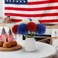 thumbnail image 3 of 24 Pcs Artificial Chrysanthemums Flowers Patriotic Flowers Decor, 4th of July Fake Mums Flowers Silk for Home Decor Indoor Memorial Day Table Centerpiece (24, Red, White, Blue), 3 of 7