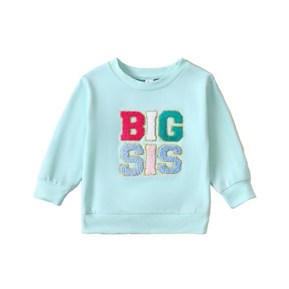 Mwjwdo Big Sister Little Sister Matching Outfits Baby Girl Bubble Romper Long Sleeve T-Shirt Toddler Sweatshirt Fall Clothes