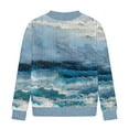 thumbnail image 4 of Elvqul Mens Christmas Sweater Shirts Ugly Graphic Blue Casual Sweater for Men, 4 of 5