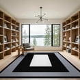 thumbnail image 2 of ODIKA 9'x12' Washable Area Rug Alfombras Minimalist Field Bordered Frame Outline Para Habitacion for Great Room, Indoor Concept, Large Living Low Pile, Flatwoven, 2 of 7