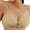 Khaki, variant on Jelly Bras For Women Front Closure Bra Womens Metal Clasp Wireless Racerback Comfort Bralette Yellow M-3Xl