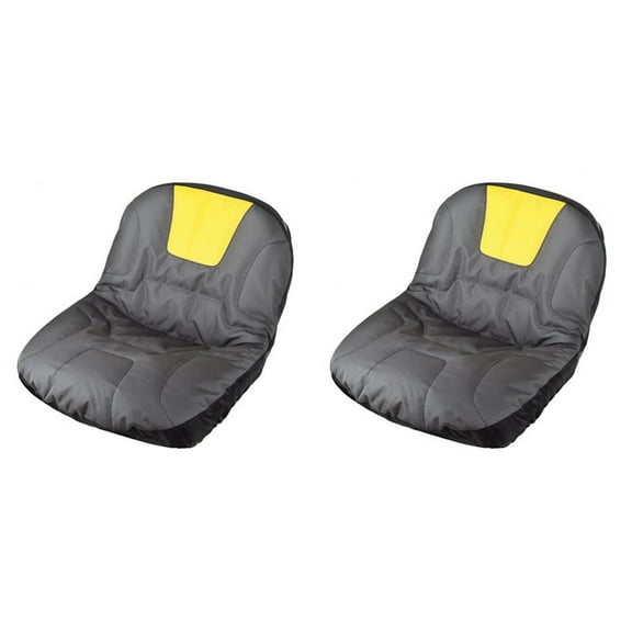 2X Universal Riding Lawn Mower Tractor Seat Cover Padded Comfort Pad Storage Pouch for Heavy Farm Vehicle