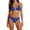 *Blue, variant on Women's Polka Dot Print Tie-Front Bikini Set ,Two-Piece Swimsuit for Beach Vacation Black,Women's Plus XS
