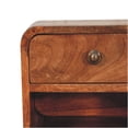 thumbnail image 6 of JERFIT Solid Wood Floating Nightstand, Wall Mount Bedside Table with Drawer & Open Shelf, Honey Caramel Brown Mango Wood, 6 of 10