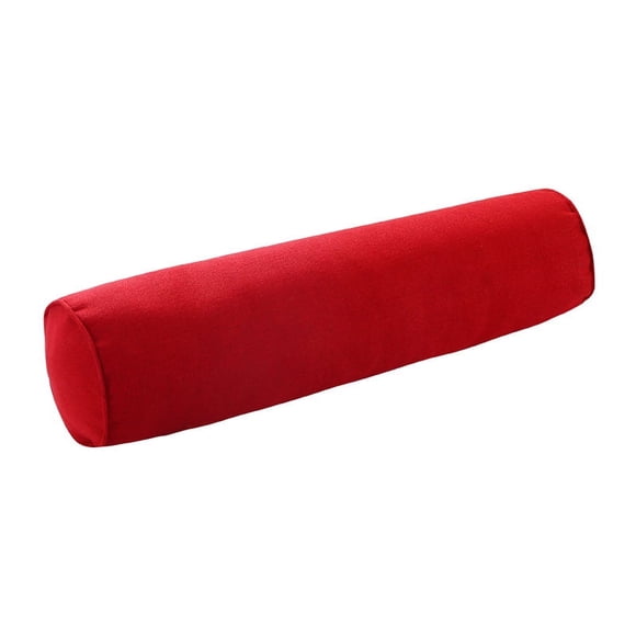 Granjero Gordo Almohada para el cuello redonda para automóvil de 16" x 6" con funda de algodón lavable que brinda el mejor soporte. (Rojo)