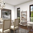 thumbnail image 5 of DecMode 75" x 32" White Wood Farmhouse Shelving Un, 5 of 5