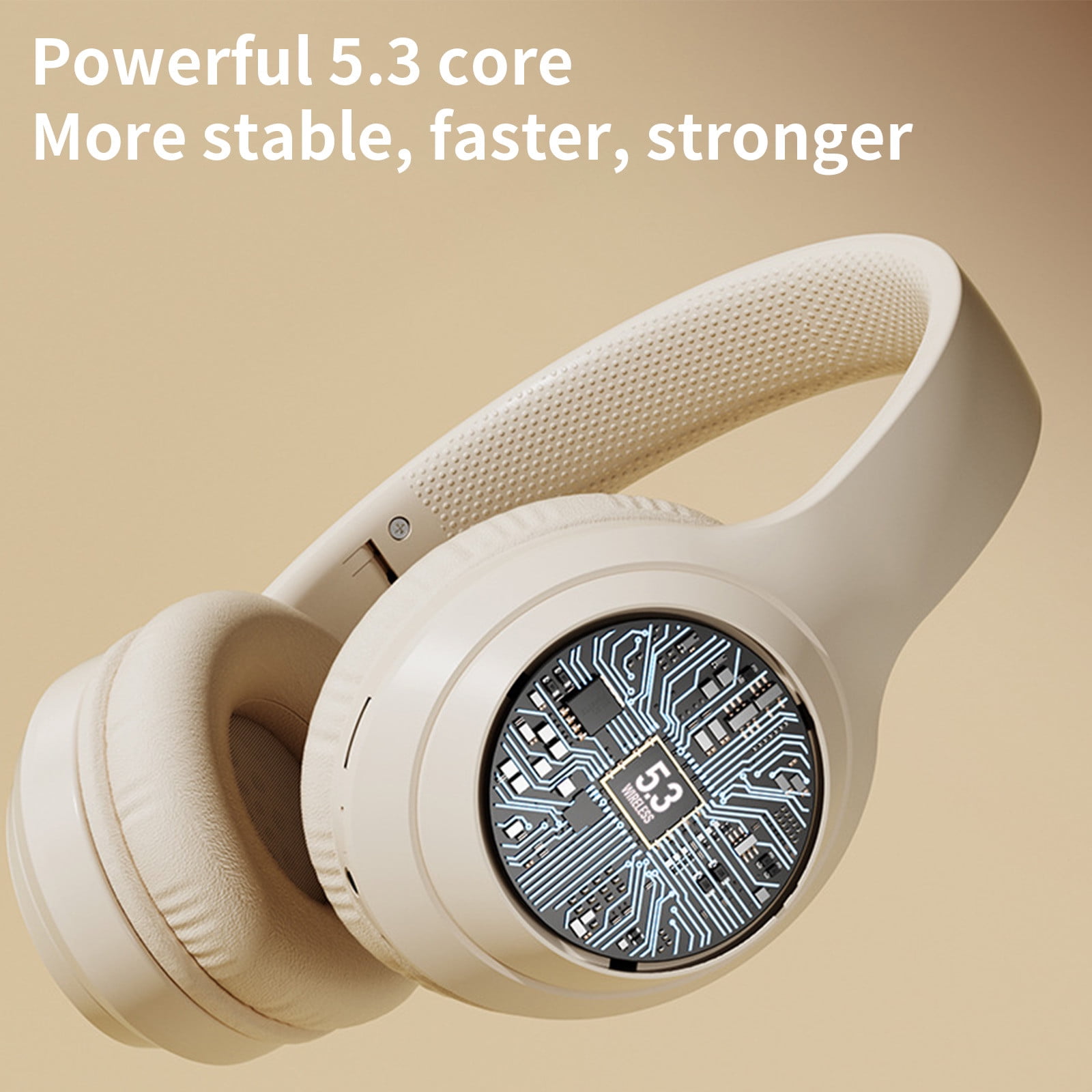 SPOORYYO Bluetooth Headphones Wireless, Over Ear Stereo Wireless Headset 16H Playtime with deep bass,Bluetooth Headphones with Microphone, Foldable Stereo Wireless Headset