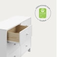 thumbnail image 6 of Storkcraft California 6 Drawer Nursery Wood Double Dresser, White, 6 of 13