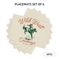 thumbnail image 3 of Placemats Set of 4 / 6, West Cowboys Placemats for Dining Table Indoor/Outdoors Heat Resistant Washable Placemats 18" x 12", 3 of 8
