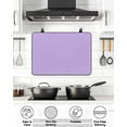 thumbnail image 6 of Stove Top Covers for Electric Stove, Purple Glass Stovetop Cover Protector, Modern Pure Lavender Purple Induction Cooktop Protector Oven Mat for Kitchen Countertop 31"x24", 6 of 8