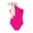 Hot Pink, variant on ZQUUVOU Women's One Shoulder One Piece Swimsuit Full Coverage Tummy Control Bathing Suit with Tie Knot Swimwear Black