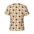 thumbnail image 6 of Vsdgher Holiday Thanksgiving Turkey Print Men's Dry Fit Mesh Athletic Shirts Moisture Wicking Tennis T-Shirt Tops, 6 of 9