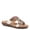 WHITE, variant on Twirling Women's Slip-On Sandals – Crystal & Bead Embellished Slides with Microsuede Footbed, TPR Outsole, and 1¼” Low Heel