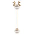 thumbnail image 2 of Broche de solapa Hugo Broche de perlas ciervo oro, 2 of 10