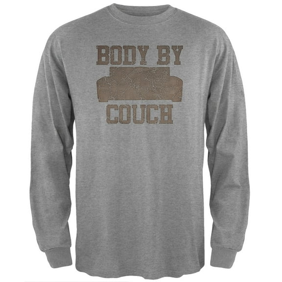 Body by Couch Heather Grey Adult Long Sleeve - X-Large