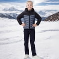 thumbnail image 7 of Coerni Boys Girls Quilted Lightweight Jacket Color Blocked Down Jacket Zipper Pockets Kids Insulated Zip Up Outerwear Puffer Coat, 7 of 7