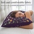 thumbnail image 5 of Purple Dinosaur Throw Pillow Covers, Vintage Letters Farm Animals Soft Breathable Pillow Cases with Invisible Zipper for Sleeping, Small Pillowcases for Couch Bed Sofa Chair 16x24 Inches, 5 of 9