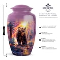 thumbnail image 2 of Bear Keepsake Cremation Urn For Ashes Adult Brother, 4 Purple Mini Urns For Female And Male, 1 Large Burial Urn For Cremated Remains, Sunset Funeral Urns For Boy & Girl, Adult Combo 10&3 Inch, 2 of 7
