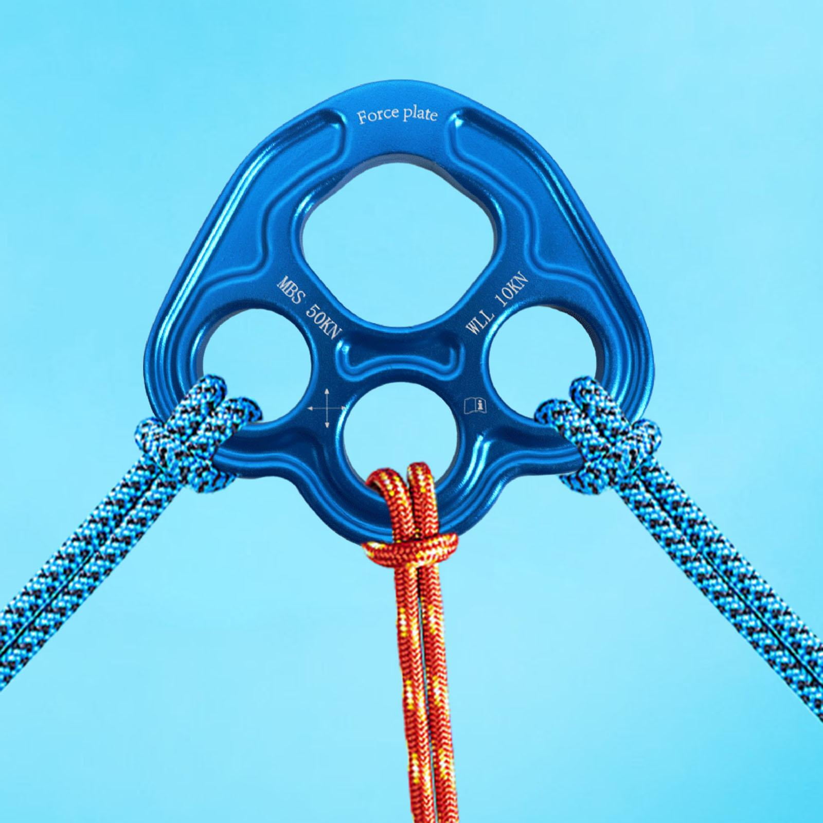 Outdoor 4 Holes Paw Rigging Plate Rope Access Climbing Anchor Durable Sturdy Rigging System Multipurpose Climbing