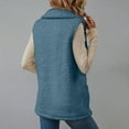 thumbnail image 4 of Fmbrln Womens Fuzzy Fleece Vest Button Up Lapel Collar Sleeveless Cardigan Jacket Fall Winter Fashion Casual Warm Outerwear with Pockets, 4 of 5
