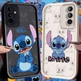 thumbnail image 2 of Lovely Disney Stitch Case for Samsung Galaxy S24 S23 S22 S21 Ultra Plus S20 FE A54 A53 A52 A52S A51 A50 A50S A34 A32 5G 4G Cover, 2 of 5