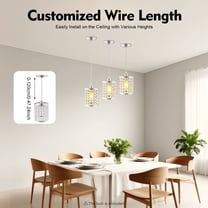 3 Pack Pendant Light Modern Kitchen Island Lamp Hanging Ceiling Lighting Fixture (Bulbs Not Included)
