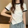 thumbnail image 2 of Bovxnpu Summer Short Sleeve T Shirts Pullover Top Undershirt Crew Neck Summer Pullover Soft Cool Summer Tops (Women's or Women's Plus), 2 of 9