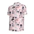 thumbnail image 2 of Vsdgher Cat Print Men's Short Sleeve Stretch Polo Shirt, Moisture-Wicking Performance Polo Shirt, 2 of 8