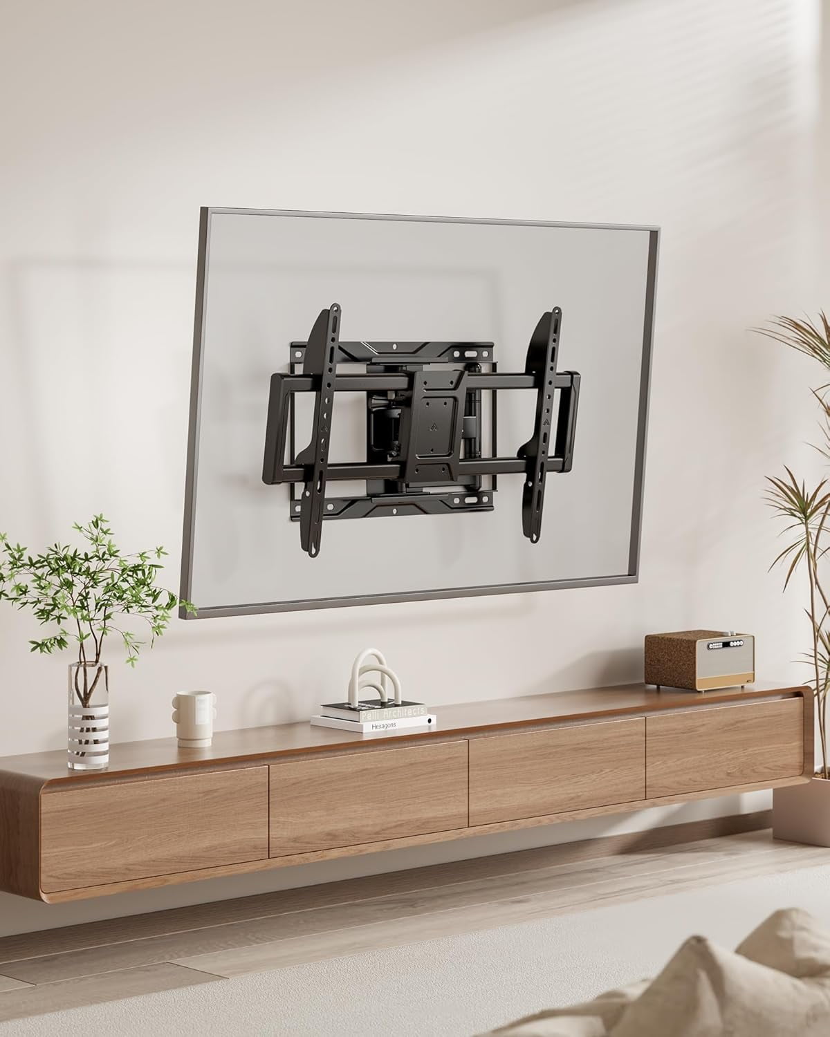 monTEK Full Motion TV Wall Mount for 37-84 inch TVs, Articulating TV Bracket, Tilt & Swivel, Max VESA 600x400mm, Holds 110 lbs